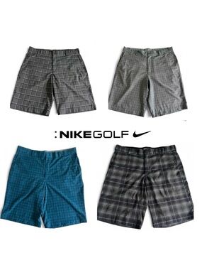 Nike Golf Shorts Bundle (4 Pairs) Men’s Size 36 Plaid Performance Lot